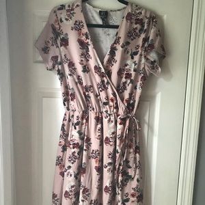 Gently Worn Faux Flora Wrap Dress